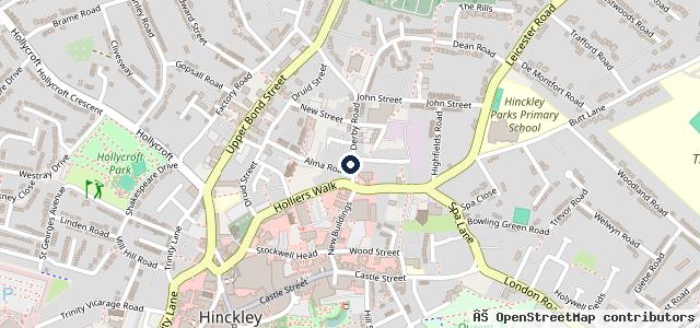 Map showing the location of Hinckley Motor Spares