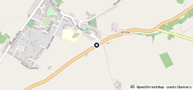 Map showing the location of Corner Garage