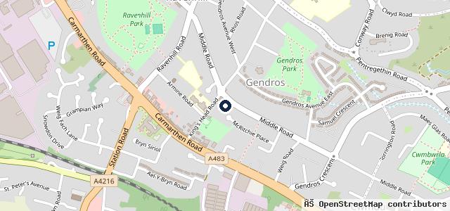 Map showing the location of K H M