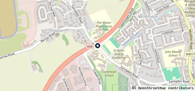 Map showing the location of Cross Roads Motor Co