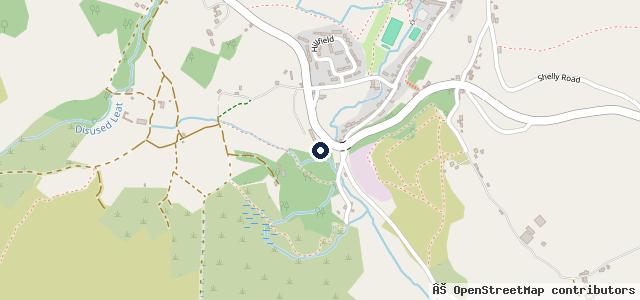 Map showing the location of Owlsfoot Garage