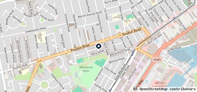 Map showing the location of James Jackson's Central Garage Ltd Castrol Service