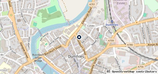 Map showing the location of Halfords McConechys Dumfries Autocentre