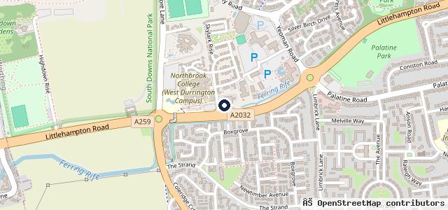Map showing the location of Caffyns SEAT Worthing