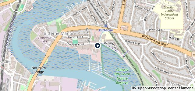 Map showing the location of Kinleys Garage