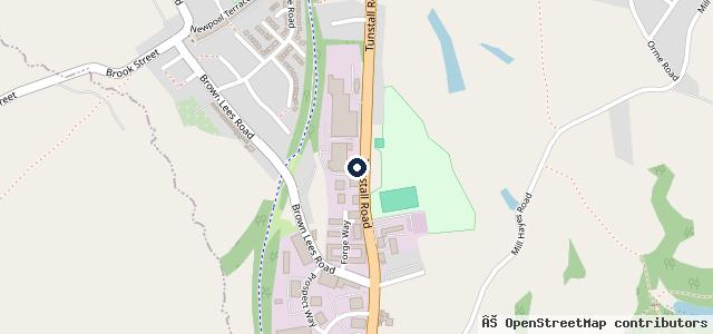 Map showing the location of Knypersley MOT Test Centre Biddulph