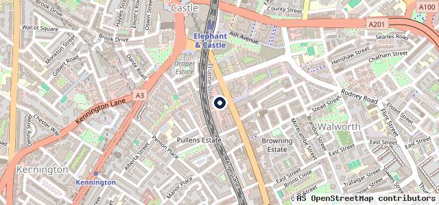 Map showing the location of Kwik Fit - London - Elephant And Castle