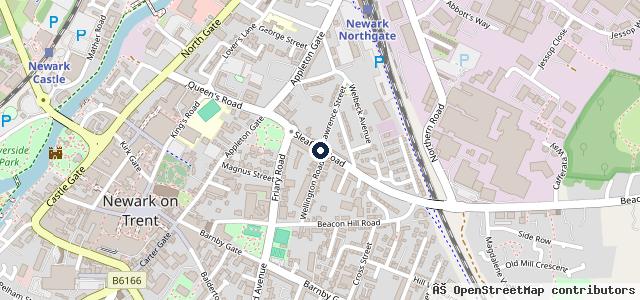 Map showing the location of Kwik Fit
