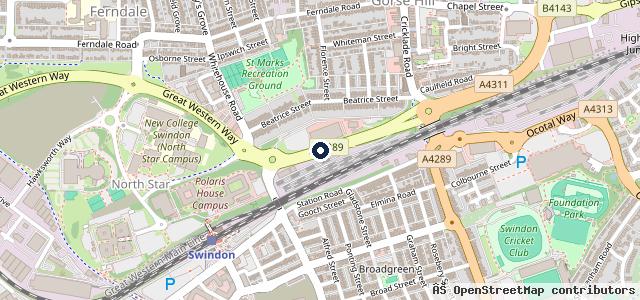 Map showing the location of Kwik Fit