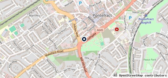 Map showing the location of Kwik Fit - Pontefract