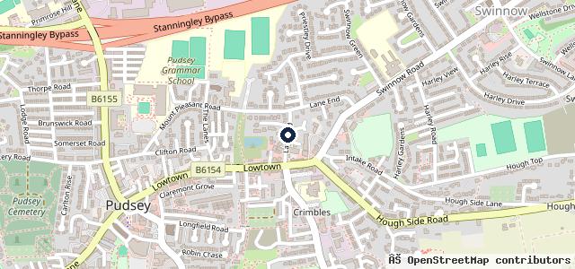 Map showing the location of Lane End Garage