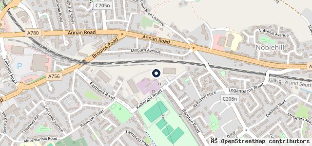 Map showing the location of Glebe Garage