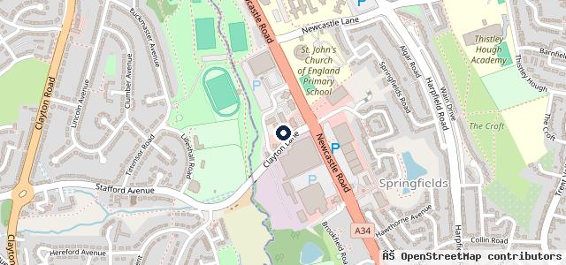 Map showing the location of Springfields Garage & Vehicle Repairs Ltd