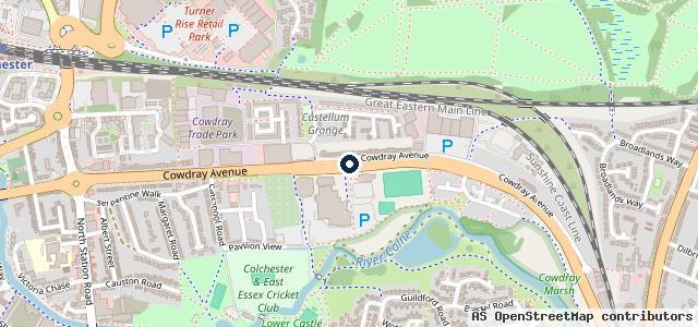 Map showing the location of Lookers Volvo Colchester