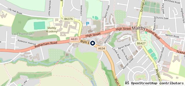 Map showing the location of Maltby MOT Test Centre & Garage Services