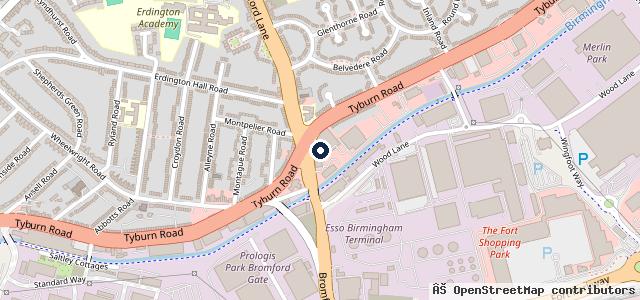 Map showing the location of Mercedes-Benz of Birmingham