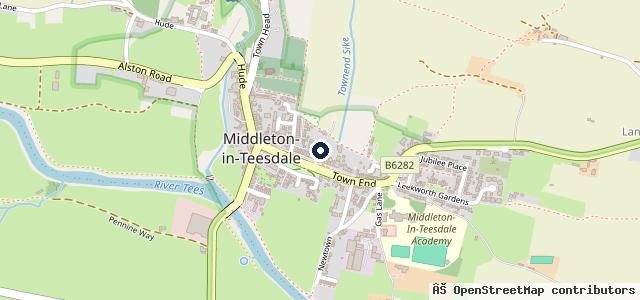 Map showing the location of Middleton in teesdale campervans & motorhomes