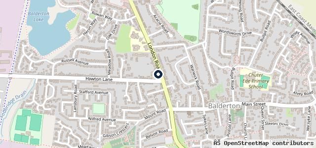 Map showing the location of Grove Garage