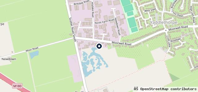 Map showing the location of Moorwell Service Station