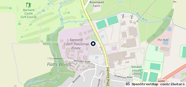 Map showing the location of New Bridgegate Tyres - Barnard Castle