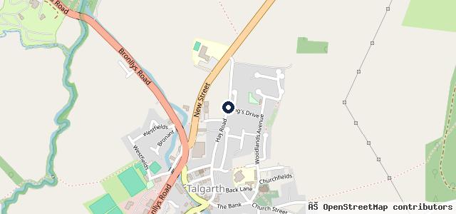 Map showing the location of Orion Motors (Talgarth) Limited