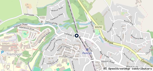 Map showing the location of Penryn MOT & Repair Centre