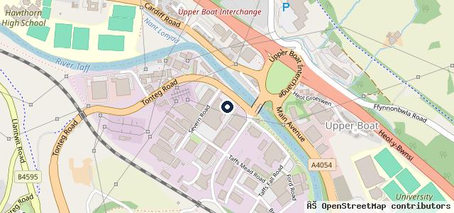 Map showing the location of Griffin Mill Nissan (Pontypridd)