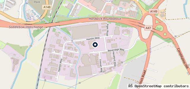 Map showing the location of Stebbings Car Superstore King's Lynn