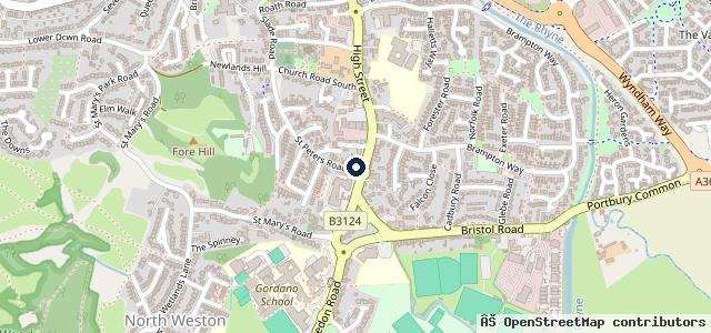 Map showing the location of Autospeed T/A Portishead Tyre & MOT Centre