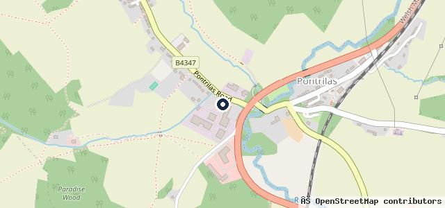 Map showing the location of R W Services