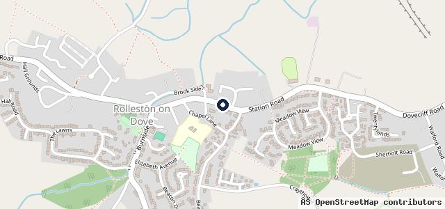 Map showing the location of St Mary's Church, Church Road, Rolleston on Dove