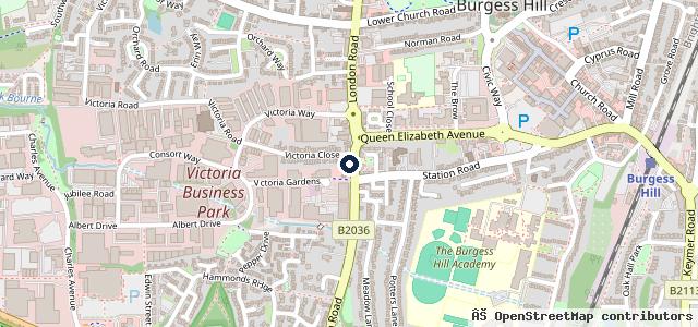 Map showing the location of Setyres - Burgess Hill