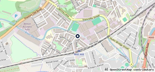 Map showing the location of My Motorcycle Blackburn