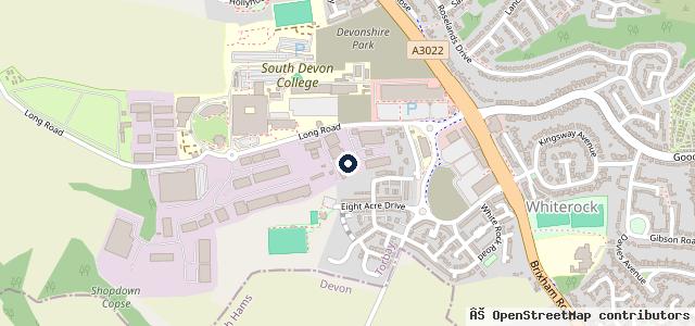 Map showing the location of Four Cross Garage