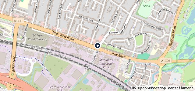 Map showing the location of Elm Park Vehicle Engineers