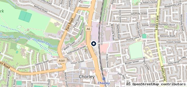 Map showing the location of Speedy Windscreens Chorley