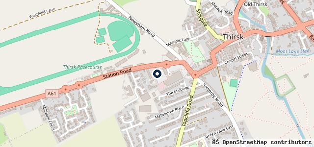 Map showing the location of Stoneacre Thirsk