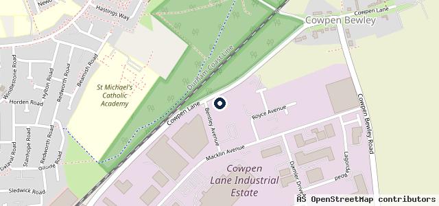 Map showing the location of Taylors MOT Station