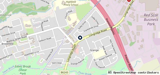 Map showing the location of Clock Garage
