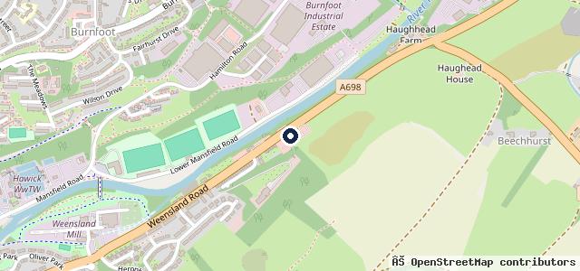 Map showing the location of Tustain Motors Hawick