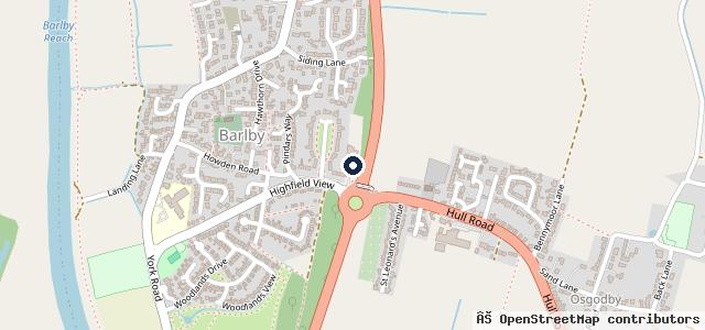 Map showing the location of Turners Accident Repair Selby