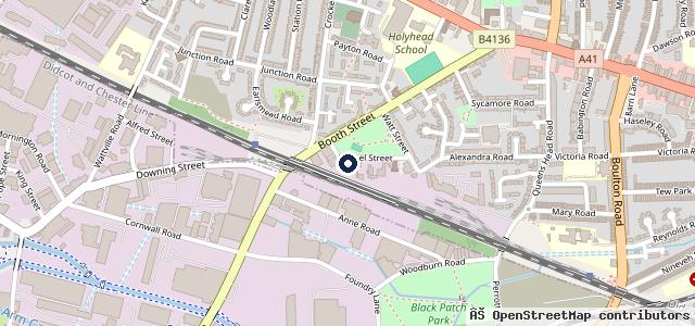 Map showing the location of Vaux Tech