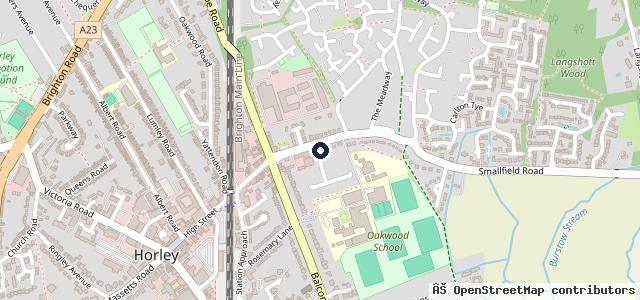 Map showing the location of First 4 Vans Ltd - Commercial Vehicle Sales, Hire &amp; Servicing | Horley