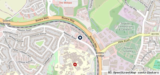 Map showing the location of Vospers Peugeot Torquay