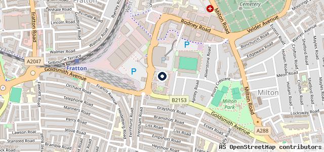 Map showing the location of Warren MOT Test Centre