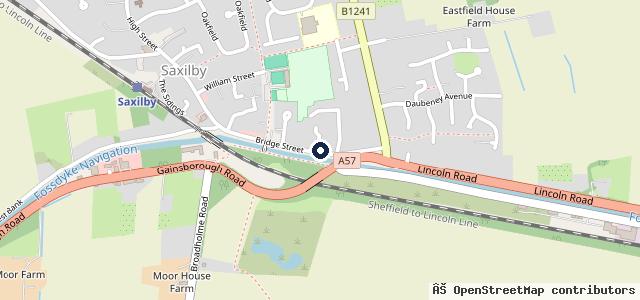 Map showing the location of Bridge Street Garage