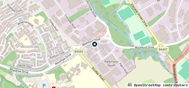 Map showing the location of Johnsons Volkswagen Redditch