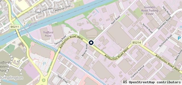 Map showing the location of Tried and Tested MOT Centre