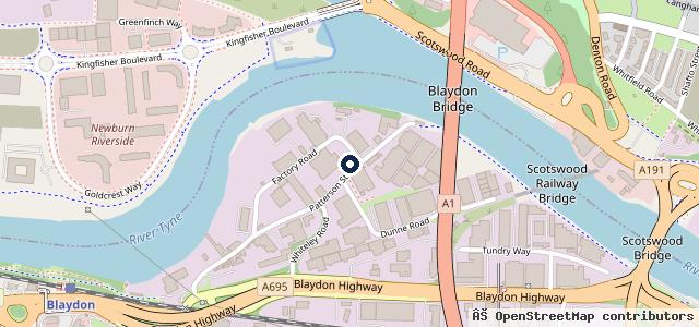 Map showing the location of SW Auto's MOT Centre