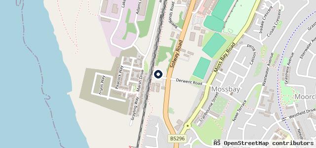 Map showing the location of Derwent Road Garage